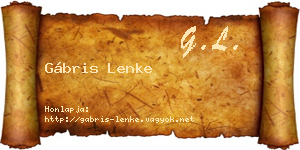 Gábris Lenke névjegykártya